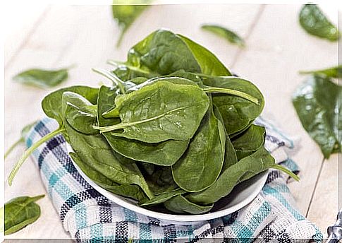 Reheated spinach.