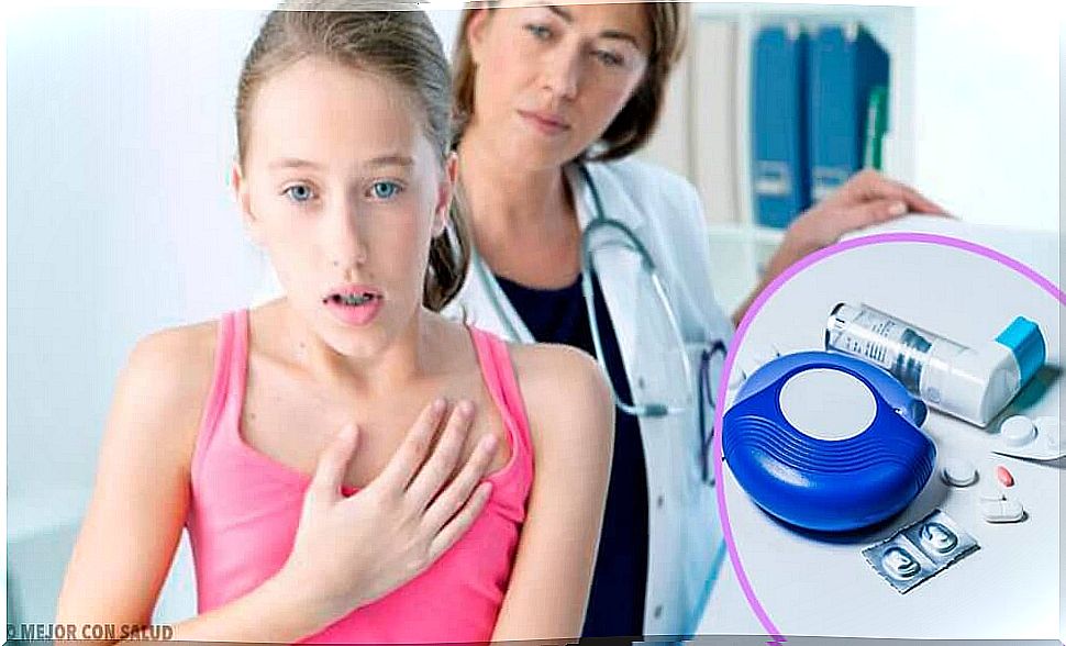 young girl with asthma