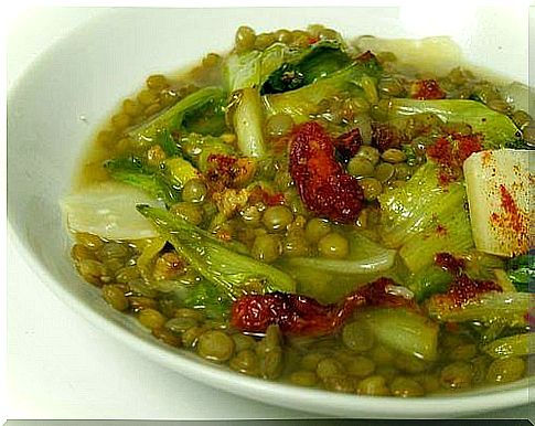 lentil dish with vegetables