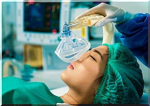 A patient under anesthetics