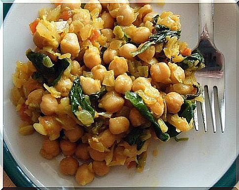 chickpea curry platter