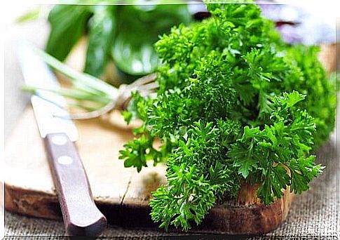 Natural parsley soap.