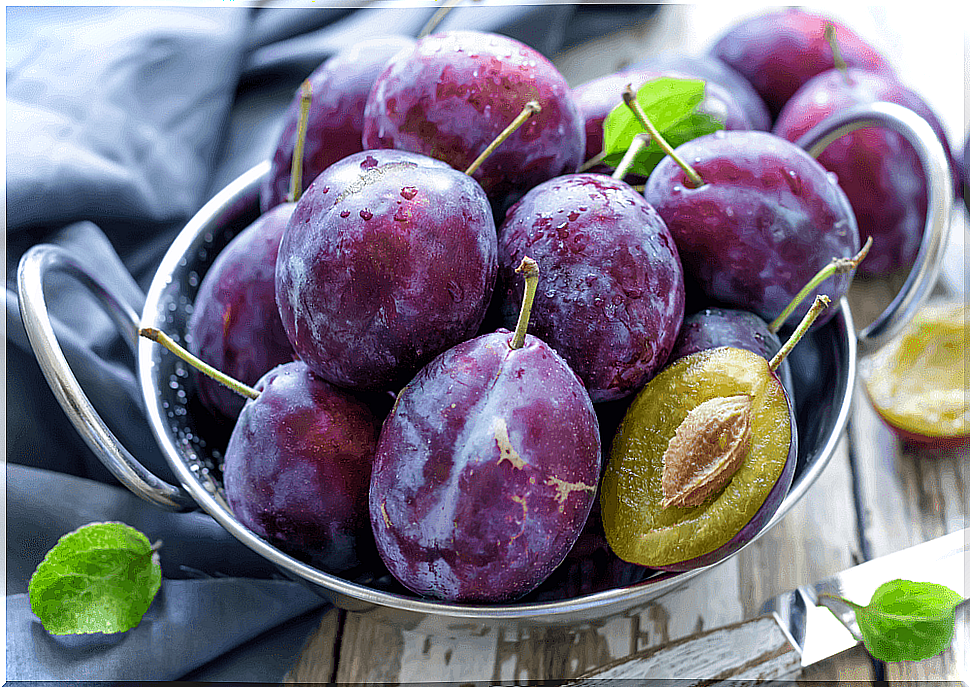 Plums help relieve constipation.