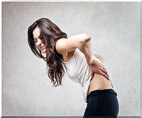 A woman with back pain who needed to do some muscle building